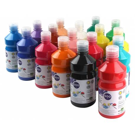 Liderpapel Pintura De Dedos – Botella De 500 Ml, Color Amarillo, Ideal Para Manualidades Infantiles