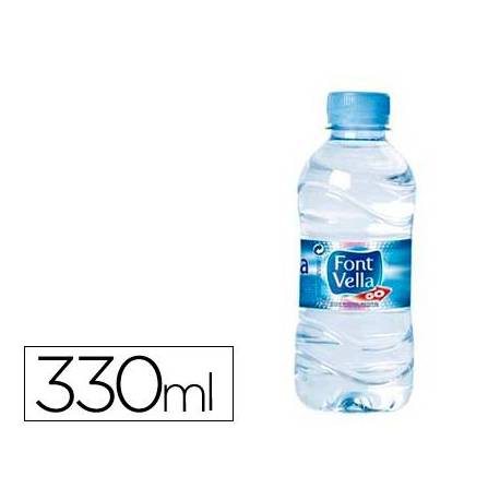 Agua mineral natural Font Vella botella de 330 ml