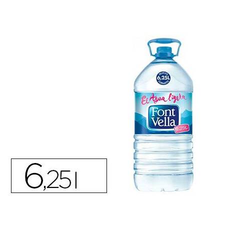 Agua mineral natural Font Vella botella de 6,25L