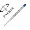Recambio boligrafo Parker color azul fino.