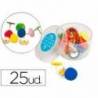 Chinchetas Liderpapel plastificadas caja de 25 unidades