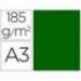 Cartulina Guarro din a3 color verde billar 185 gr paquete 50 hojas