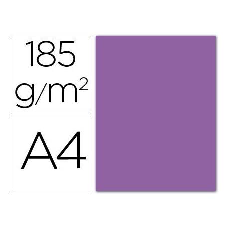 Cartulina Guarro din a4 color violeta 185 gr paquete 50 hojas