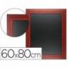 Pizarra Liderpapel mural negra madera 60x80 cm