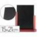Pizarra sobremesa Liderpapel negra doble cara de madera 15x21 cm