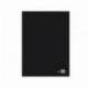 Libreta escolar Liderpapel tapa negra tamaño A5 con 80 hojas de 60g/m2 liso sin margen.