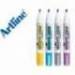 Pack rotuladores para tela textil Artline colores amarillo azul gris violeta