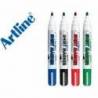 Pack rotuladores para tela textil Artline colores azul negro rojo verde