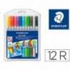 Rotulador Staedtler Noris Club doble punta media y gruesa lavable caja 12