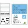 Recambio Liderpapel DIN A5 6 taladros 70gr rayado horizontal