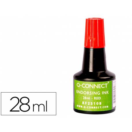 Tinta tampon Q-connect rojo 28 ml