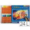 Lapices de cera acuarelable caja 24 unidades colores surtidos