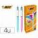 Boligrafo marca Bic 4 colores pastel 0,4 mm