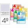 Bloc espiral marca liderpapel cuarto pautaguia tapa cartoncillo 40h80 g cuadriculado pautado 4 mm colores surtidos