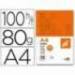 Papel Liderpapel Din-A4 80 gr (4 TALADROS) -100 Hojas-