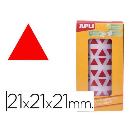 Gomets Apli triangulares Rojos 21x21x21mm