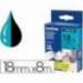 Cintas Brother TZ-541 18mm (ancho) x 8m (largo) laminada azul/negro