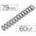 Espiral GBC wire 3:1 7,9 mm n.5 color negro. Capacidad 60 hojas. Caja de 100 unidades.