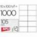 Etiquetas Adhesivas Apli 105 x 57 mm