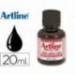 Tinta artline para rotulador pizarra blanca 500-a frasco de 20 ml color negro