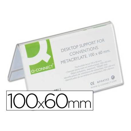 Identificador de sobremesa Q-Connect de metacrilato 100x60 mm ref.5729.
