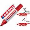 Rotulador Permanente Edding 550 Rojo Punta redonda