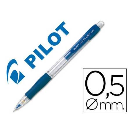 Portaminas Pilot super grip color azul 0,5 mm sujecion de caucho