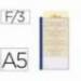 Porta portamenus Liderpapel pvc din a5 con 3 fundas.