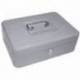 Caja caudales Q-Connect 10" 250x180x90 mm color plata con bandeja portamonedas