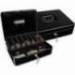 Caja caudales Q-Connect 12" 300x240x90 mm color negro con bandeja portamonedas