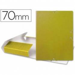 Carpeta de proyectos Liderpapel carton con gomas amarillo 7cm