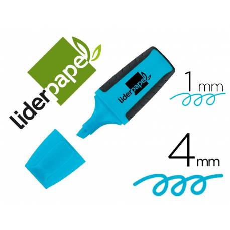 Rotulador Fluorescente Liderpapel mini azul