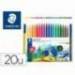 Rotulador Staedtler Slim Noris Club punta fina caja de 20 rotuladores lavables