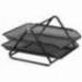 Bandeja sobremesa metalica q-connect rejilla gxa100 negra2 bandejas movibles -300x185x350 mm.