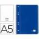 Cuaderno espiral Liderpapel Din A5 micro serie azul tapa blanda 80h 75 gr liso 6taladros color azul