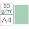 Papel color Liderpapel verde A4 80 g/m2 100 hojas