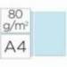 Papel color Liderpapel celeste A4 80 g/m2 100 hojas