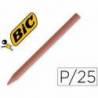 Lapices cera Plastidecor caja 25 unidades color marron