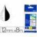 Cintas Brother TZE-231 12mm (ancho) x 8m (largo) laminada blanco/negro