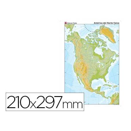 Mapa mudo America del Norte fisico