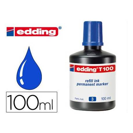 Tinta permanente rotulador Edding T-100 azul