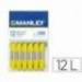 Lapices cera blanda Manley 12 unidades color amarillo limon