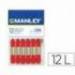 Lapices cera blanda Manley caja 12 unidades color rojo escarlata