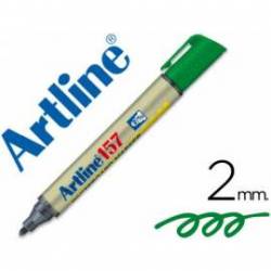 Rotulador artline ek-157 punta redonda 2 mm verde para pizarra blanca