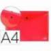 Carpeta sobre Liderpapel con cierre de broche rojo