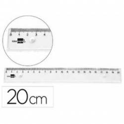 Regla de plastico marca Liderpapel Irrompible Transparente 20 cm