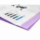 Carpeta escaparate Liderpapel DIN A4 poliporpileno con 30 fundas violeta