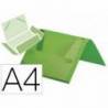 Carpeta portadocumentos gomas con solapa Liderpapel DIN A4 polipropileno lomo 25 mm verde