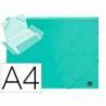 Carpeta gomas con solapa Liderpapel DIN A4 polipropileno 400 micras 100 hojas verde