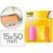 BLOC DE NOTAS ADHESIVAS QUITA Y PON MARCA POST-IT MININOTAS ENERGETIC COLOUR 15 X 50 MM 50 HOJAS PACK DE 5 UNIDADES